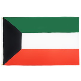 AZ FLAG KUWAIT FLAG 3' x 5' - KUWAITI FLAGS 90 x 150 cm - BANNER 3x5 ft Light polyester
