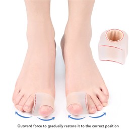 Toe Separator, Bunion Corrector Toe Spacer, Toe Corrector Spacer, 3 Pairs Safe SEBS Ring Sleeve Design, Comfortable Fit, Pressure Relief