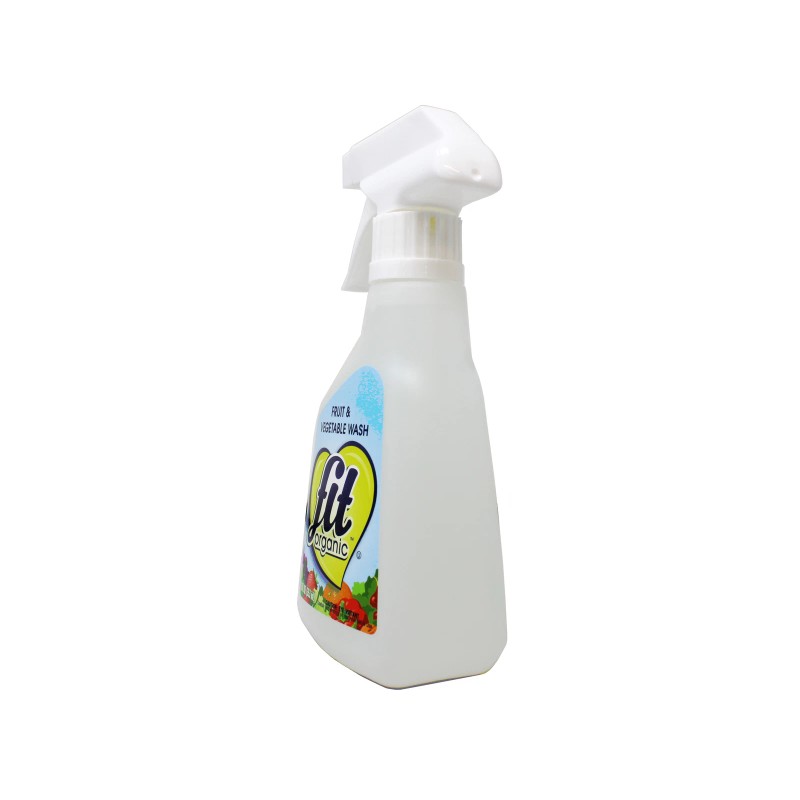 FIT Organic Fruit and Vegetable Wash Spray Bottle White, Clear,