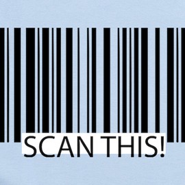 CafePress Scan This Infant Bodysuit Cute Infant Bodysuit Baby Romper Sky Blue