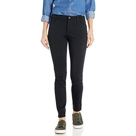 Dickies Women's Perfect Shape Skinny Twill 4 Pocket Pant Pants, Rinsed Black, 12