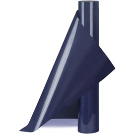 HTVVETUR - Rollos de vinilo HTV de transferencia de calor - 12 x 9 pies, vinilo azul marino HTV para camisas, vinilo para planchar para cameo, fácil de cortar y malezar para diseño de vinilo térmico (K19 azul marino-9 pies)