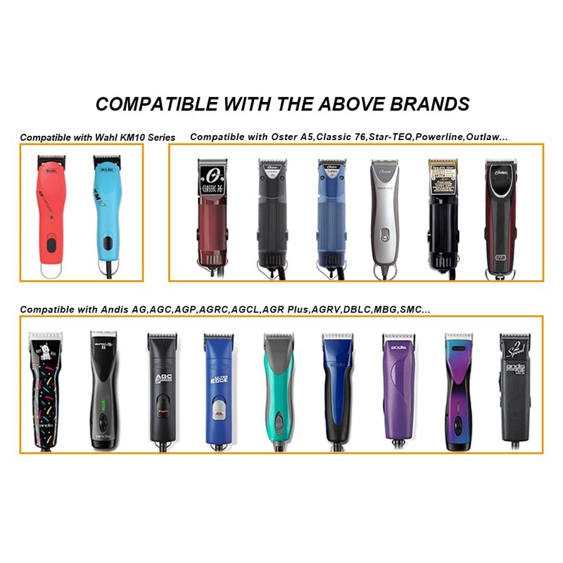 5 Pcs Professional Detachable Replacement Ceramic Blades set,compatible with Andis