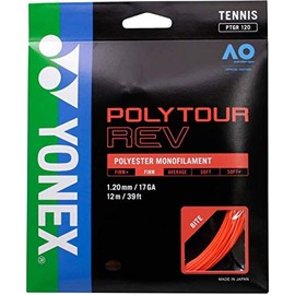 YONEX PTGR120 Poly Tour Lev 120 Tennis String, Bright Orange, 37.4 ft (12 m), Length: 47.4 ft (12 m)