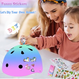 Kids Bike Helmet Adjustable Bike Helmet with Knee Pad Elbow Pads Guards, Toddler Helmets for 3-5-8-14+Riding Scooter Inline skatings Skateboard Helmet