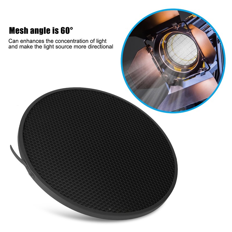 NiceFoto Mini 300mm 60°Photographic Video Flash Light Mesh Grille Cover
