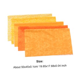 OHPHCALL 5pcs Cotton Patchwork Yellow Quilting Supplies for DIY Crafts Handmade Sewing and Decorative Projects Durable Squares
