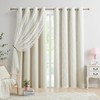 Lotusolution Beige Curtains for Living Room 95" Long Double Layer