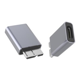Micro B Turn Type C Converter Adapter Type C/3.0 Female Micro B Male Adapter Micro B Type C Female Data Adapter External Hard Disk Data Adapter Short Converter Adapter for PC, Smartphone, Digital