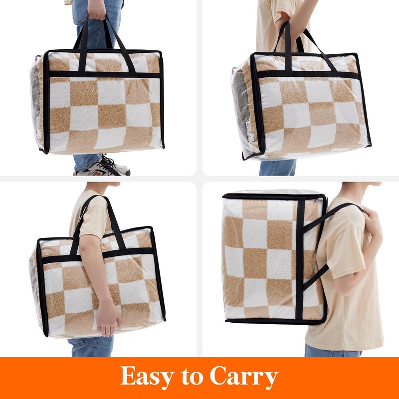 Lifewit Pack of 3 Transparent Plastic Storage Bags, 40 L