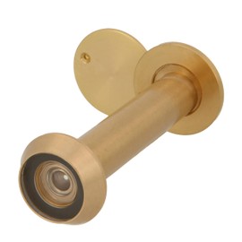 Amig - Door viewer model 3 with super angle lens for interior and exterior doors 3-14 made of golden aluminium | brass | dimensions: diameter 14 mm | door thickness: 70-110 mm