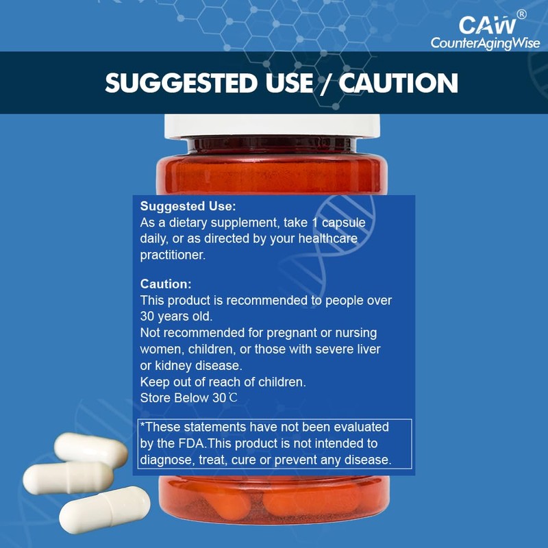 CAW Hypersorption Cycloastragenol 98% 5mg 30 Capsules | Anti-Aging Telomerase
