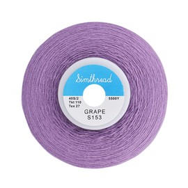 Simthread All Purpose Sewing Thread from 100% Spun Polyester for Serger, Overlock, Merrow, Quilting Sewing 4 Big Cones of 5000M (5500 Yards) Each - 40S/2 Grape