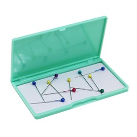 MovFlax Magnetic Needle Case Needle Holder, Portable Embroidery Needle Minder Storage Box Cross Stitch Needle Organizer, Magnetic Sewing Pin Container (Light Green)