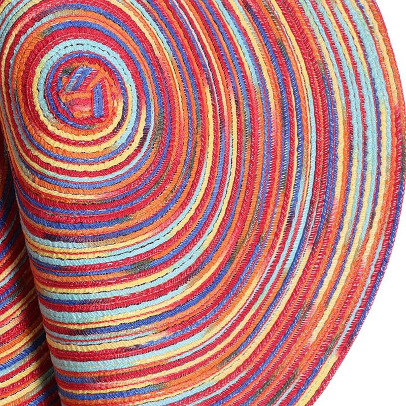Alnicov 4pcs Cotton Woven Rattan Heat-Resistant Tablema,11.8Inch 30cm Round Placemats