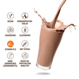 Weider Vegan Protein (300g) Brownie Flavour. 21g Protein/Dose, Pea Isolate (Pisan) & Rice Proteins. With Vitamin B12 and Stevia. Gluten Free, Sugar-Free. Packaging: 50% Recycled, 100% Recyclable