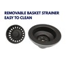 Nantucket 3.5KD-GCCB 3.5" Basket Strainer Kitchen Drain Set Assembly for