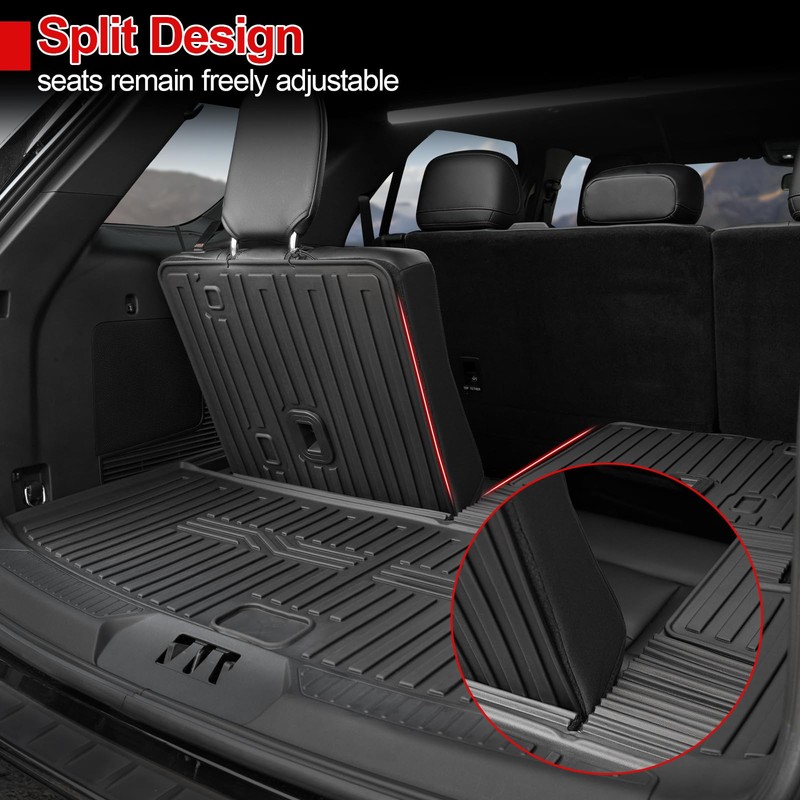 HOUCLEMIC Cargo Mat for 2020-2025 2026 Ford Explorer Accessories All