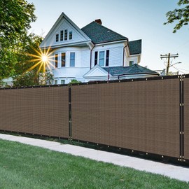 FLORALEAF 6'×7' Privacy Screen Fence Windscreen Mesh Shade Net Cover Heavy Duty Fencing 90% Blockage for Outdoor Wall Garden Yard Backyard