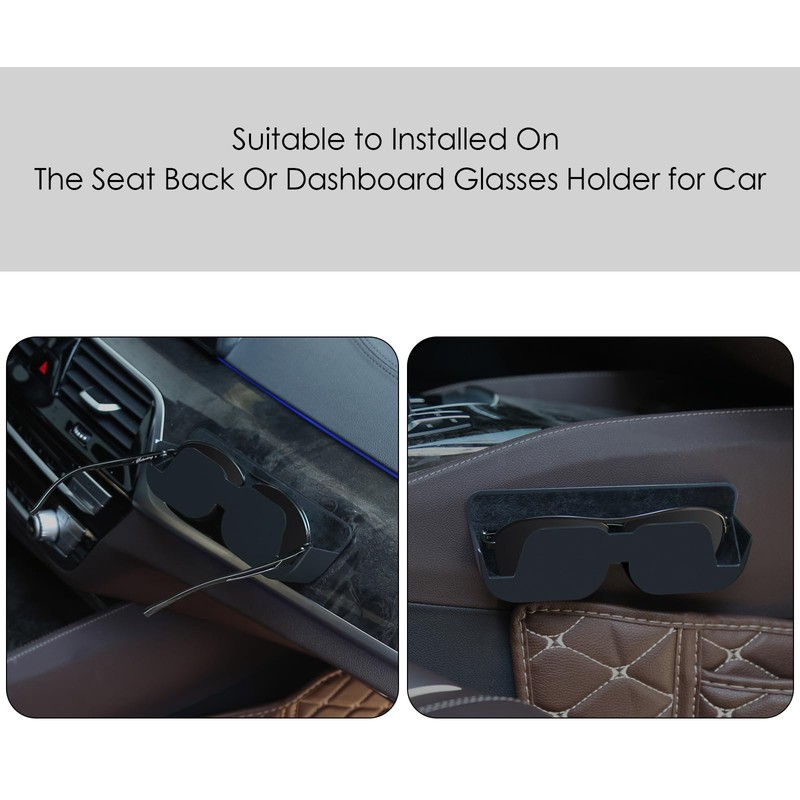 DODAMOUR Sunglass Holder for Car, ABS Glasses Storage Case, Self