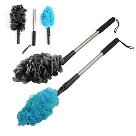 Easace Estropajo Espalda Ducha Mango Largo Cabezal Ajustable Esponja Suave Repuesto Cepillo Corporal Hombres Mujeres Accesorios