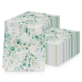 iNINGER Themed Napkins Eucalyptus Leaves Serviette,Soft Recycled Paper Napkins,Leaves Paper Napkins Tissue for Birthday Table Decorations,Birthday Party,Wedding,Baby Showers