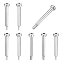 MECCANIXITY 8 Pcs 304 Stainless Steel Shoulder Bolt 5mm Shoulder Dia 35mm Shoulder Length M4x0.7 Thread Hex Socket Shoulder Bolts for Hydraulic Injection Molding Machinery Industries
