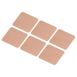 sourcing map Heatsink Copper Pad Shim 15mm x 15mm x 0.1mm Thermal Conductive Heat Sink for Electronic Chip Cooling Pack of 6