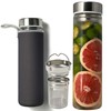 23oz Borosilicate Glass Water Bottles with Stainless Steel Lid -