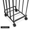 QWORK Heavy-Duty Carbon Steel Carton Storage Rack with Lockable Wheels,