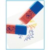 Universal Runner 69804 Double/Natural Rubber Eraser, Red and Blue Classic