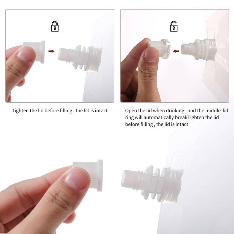 OHMAXHO Alcohol Pouches for Liquor,Reusable Drink Pouches for Adults Alcohol