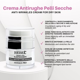 Rebel Antiage Pro elastische Anti-Aging-Gesichtscreme | Anti-Falten-Creme speziell für trockene, asphärische und analästische Haut | mit Peptiden | Sofortiger Lifting-Effekt | Airless Topf 50 ml