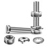 1/2-13 x 2-1/2" Hex Head Screw Bolt, Nuts, Flat &