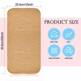 6 Pcs Muslin Burp Cloths Pure Cotton Baby Burping Rags 20 x 10 Inch 6 Layers Spit up Rags Neutral Large Soft Absorbent Multicolor Muslin Washcloths Diapers for Newborn Girl Boy (Retro Colors Series)