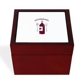 CafePress Restaurant Wine Memory Keepsake Jewelry Box, 5"x5"x3.75"