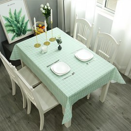 2pcs 137*180cm Plastic Tablecloths Waterproof Elk Green Checkered PVC Table Cloth Wipeable Table Cover Rectangular,Plaid Table Cover Wipe Clean Tablecloth Oil Cloth Outdoor Tablecloth for Party,Picnic