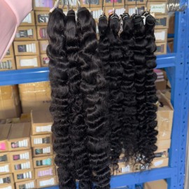 100% Human Raw Hair Bundles Wholesale Raw Cuticle Aligned Burmese Curly Hair Raw Hair Bundlecolor: Burmese curly, Stretched Length: 12 Inches