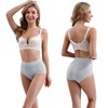 Xaanelr Women's Underwear Cotton High Waisted Full Coverage Briefs Soft