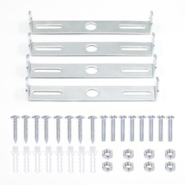 ZOWZEA 4 Packs Universal Light Fixture Mounting Bracket Square Kit,4.1 inch Ceiling Light Plate Wall Mounting Bracket Crossbar for Chandelier, Outdoor Lighting etc.(105x18mm)