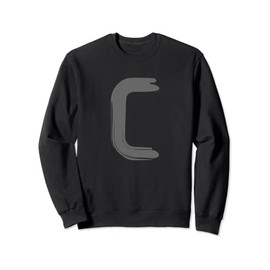 Creative Bold Dark Grey Letter C - Alphabet - Marker Design Sweatshirt
