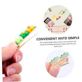 Outanaya 10pcs Fruit Hairpin Cute Resin Hair Clips for Girls Flower Side Clips for Everyday Hairstyles for Boys and Girls and Friends