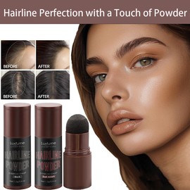 Root Cover Up Powder, Hairline Powder Dark Brown, Hair Root Colour Touch Up Instantly, Hair Roots Concealer Waterproof & Sweatproof, Grey Hair Cover Up For Women Men