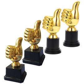 Operitacx 4Pcs soccer trophy thumb shaped trophy award competition trophy award trophy decor trophy toy trophy model trophy cup for champion award trophy cup football awesome child plastic
