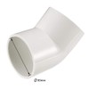 sourcing map 50mm Slip 45 Degree PVC Pipe Fitting Elbow