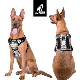 AUROTH Tactical Dog Harness for Large Dogs No Pull Adjustable Pet Harness Reflective K13 Working Training Easy Control Pet Vest Military Service Dog Harnesses