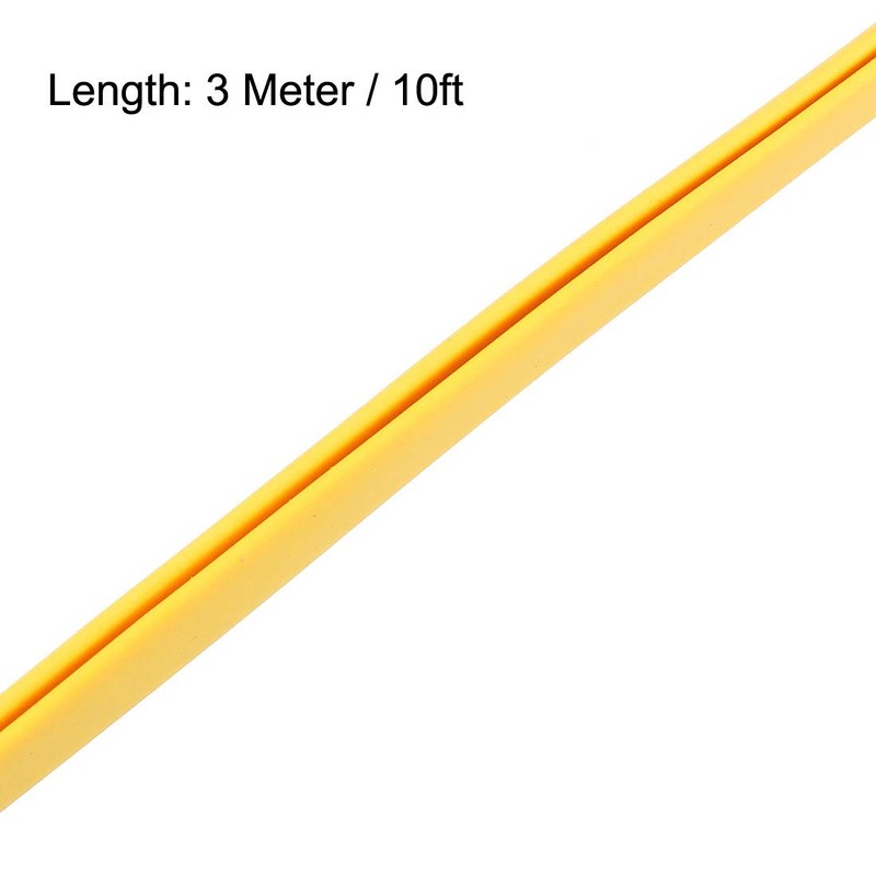 sourcing map Edge Trim U Seal Yellow Rubber Plastic U
