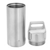 Portable Waterproof Stainless Steel Pills Case Container Bottle Keychain for