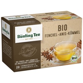 Bünting Tee Organic Fennel Anise Cumin 20 x 3g Bags (1 x 60g)