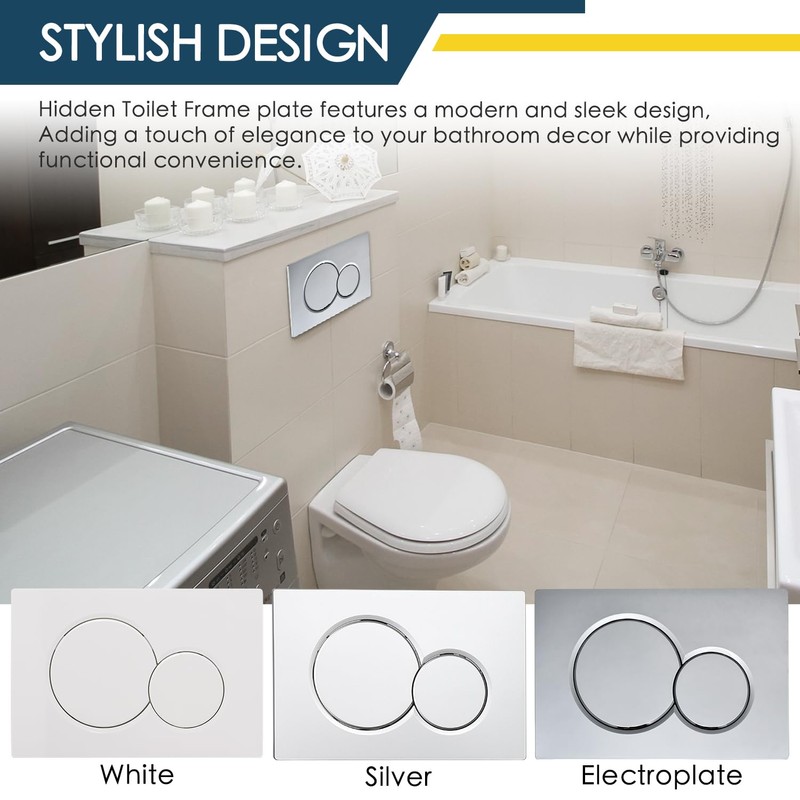 Stylish Dual Button Flush Plate for Geberit 115.770.21.5 Actuator Plate